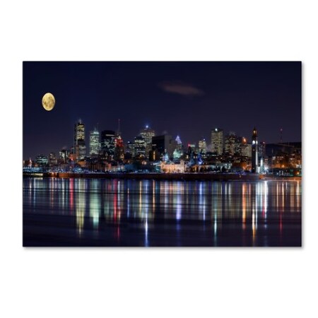 Trademark Fine Art Yuppidu 'Montreal Night' Canvas Art, 22x32 1X02089-C2232GG